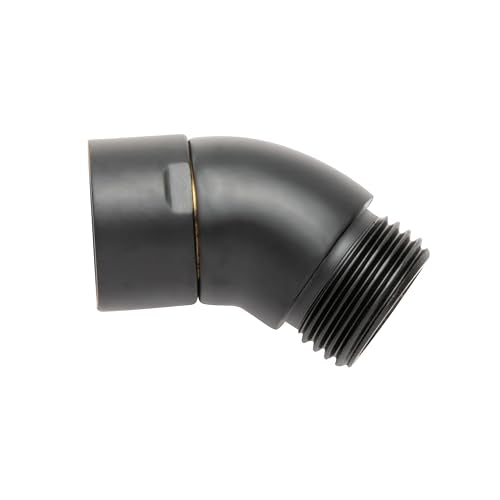 OFFO Shower Head Elbow Adapter, All Metal Handheld Shower Head Elbow Adapter Shower Arm Angle Adapter 135 Degrees, Matte Black - color: Matte Black, size: 135°, style: 135°