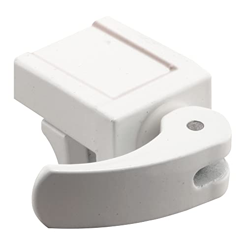 Prime-Line U 9809 Sliding Window Lock for Vinyl Windows, White, 2 Pack | Easy Installation, Keeps Windows Securely Closed, Diecast Construction