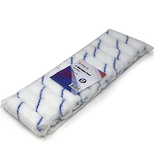 Allgala 12-Piece 4" Mini 3/8" Nap Shedless Microfiber Paint Roller Cover - TH10306 - size: 4" Mini (Pack of 12)