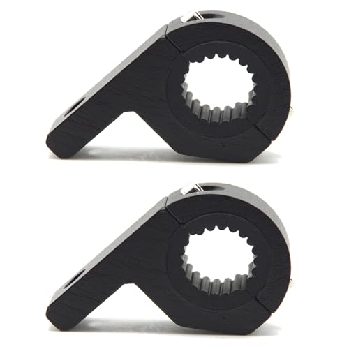 2Pcs LED Light Bar Mounting Brackets, Aluminum Alloy Tube Clamp Kit with Rubber Inserts for 0.75" 1" 1.25" Roll Cage & Bull Bar Universal Fog Light Mount for UTV ATV Motorcycle SUV Black - size: 2pcs 0.75“-1.25" Clamp Kit