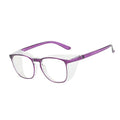 Safety Glasses for Men Women Nurses Anti Fog Stylish Fashion Comfortable Goggles with Side Shields Eye Protection for Adult - color: Dark Purple