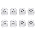 HARFINGTON 8pcs Circular Bubble Spirit Level 12x7.5mm Mini Round Bubble Spirit Level Little Measuring Layout Tools for TV Industrial Carpentry Picture Frame, White/Black - color: White/Black, size: 12x7.5mm