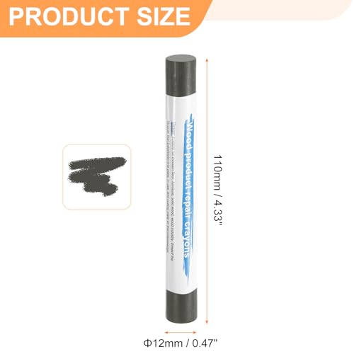 HARFINGTON 5pcs Wood Filler Sticks Wooden Wax Touch Up Furniture Repair Crayons for Scratch Hole Wood, Iron Gray - color: Iron Gray