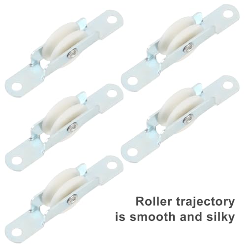5 pack Sliding Door Rollers, 22mm Nylon Pulley Wheels Replacement for Screen Door, Patio Door, Wardrobe & Closet, Silent Smooth Glide, Heavy Duty Furniture Rollers with Steel Shell