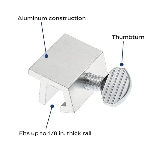 Prime-Line Sliding Window Security Lock for 1/8 in. Rail, Aluminum (4 Pack) - color: Aluminum
