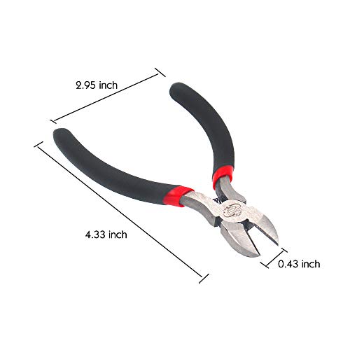Wire Cutters Diagonal Cutting Pliers Mini Precision Side Cutter for Electronics Wire Cable Cutting, 3 Pack