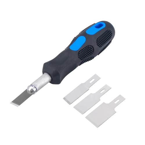 Professional Auto Glass Pinchweld Scraper Tools, Auto Windscreen 4PCS Scraper and Blades Set, Windshield Removal Tool Kit with Surgically Sharp Blades. Very Sharpe Hand Craft Scraper kit