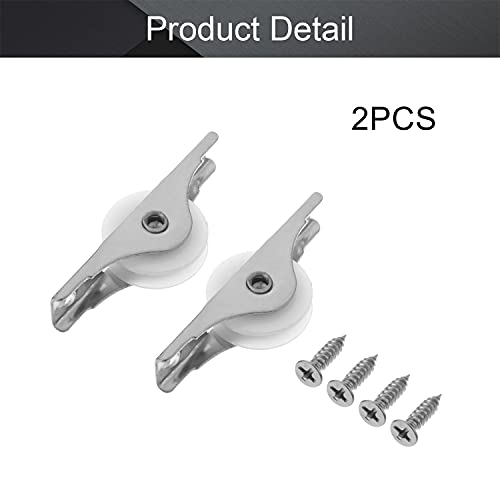 MroMax 2Pcs 25mm/0.98" Dia Screen Door Rollers Nylon White Sliding Wheel U Groove Electroplating Sliding Wheel with Stainless Steel Shell for Garage Screen Door - color: 2Pcs White U Groove Wheel