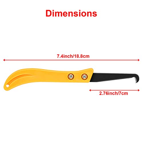 20 Pcs Hook Knife with 2 Pcs Handle Grout Removal Tool