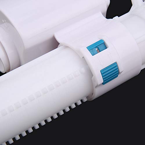 Dual Flush Toilet Fill Valve and Syphon Kit Universal G1/2 Push Button Cistern Valve for Bathroom Toilet Tank Repair Water Saving(4 points plastic pipe inlet valve)