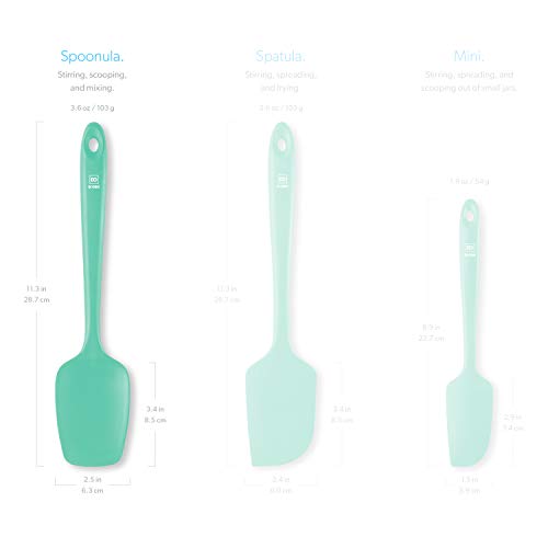 DI ORO Silicone Spoonula - Spoon Spatula, 600F Heat Resistant, Mint - color: Mint