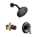 Shower Faucet with Valve, Bathroom Shower Faucet Kit, Solid Brass Shower Head Faucet Set Complete, Single Handle Rain Shower Head Trim Kit for Bathroom, Oil Rubbed Bronze - color: Oil Rubbed Bronze