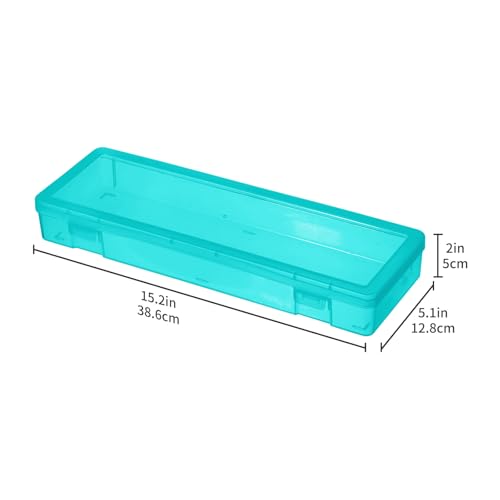 novelinks Small Plastic Containers with Lids and Plastic Pencil Boxes - color: 6 Pack Large -Color