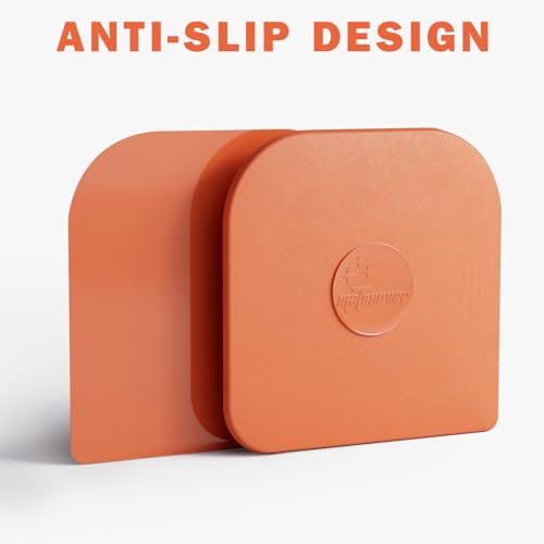 Pan Scraper, 5 Pcs Pot & Dish Scraper Plastic, Sturdy Scraper Kitchen Tool, Orange - color: Orange, size: 5 Pcs