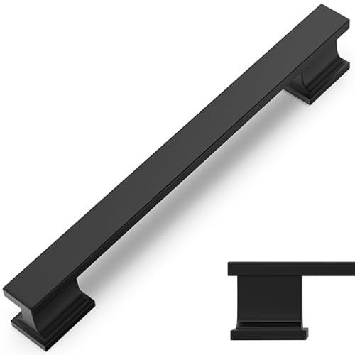 COTYKILEY 10 Pack 5 Inch(128mm) Matte Black Cabinet Handles Black Kitchen Cabinet Pulls Cabinet Door Handles Kitchen Cabinet Hardware Cupboard Drawer Pulls Dresser Handles - color: Matte Black, size: 5" Hole Center（128MM）