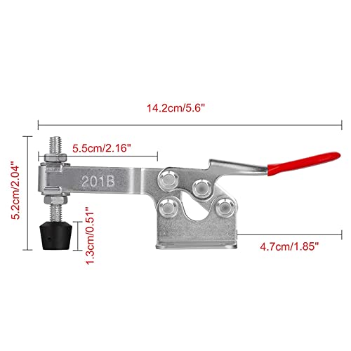 Toggle Clamp Hold Down Clamp 220Lbs Holding Capacity Antislip Horizontal Quick Release Toggle Clamp 4 Pack - style: 201B
