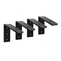 WINKER Countertop Support Bracket 4 Pack Heavy Duty 3/8" Thick Hidden L Shelf Bracket 6" x 6" x 2.5" Metal Corbels for Quartz/Granite/Wood/Concrete/Laminate Countertops, Black - size: 6″x6″x2.5″-3/8" thick, style: Black-4Pack