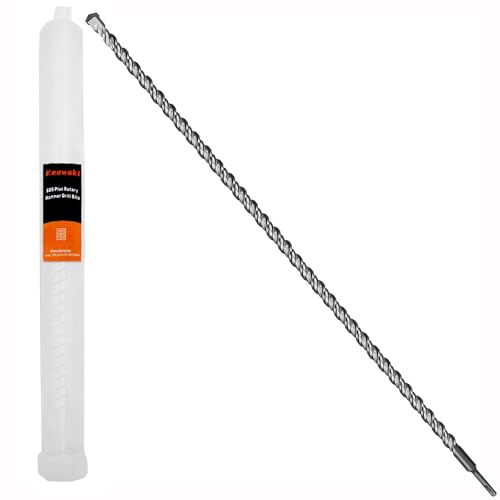 SDS Plus Rotary Hammer Drill Bit 1" x 39" Concrete Masonry Drill Bits for Brick, Cement & Stone - Durable Alloy Tip, Fast Drilling - size: 1" x 39"