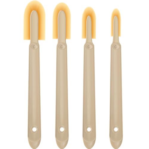 Gisafai 4 Size Set Rubber Caulking Tool Silicone Caulking Finishing Tool Tips Set Applicator with ABS Handle Grip for Brick Skirting Kitchen Bathroom
