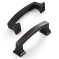 Amerdeco 10 Pack Oil Rubbed Bronze 3.75 Inch(96mm) Hole Centers Kitchen Cabinet Pulls Cabinet Hardware Kitchen Handles for Cabinets Cupboard Handles Drawer Pulls ZH0009 - color: Oil Rubbed Bronze, size: 3.75" hole center