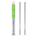 3/16" x 8" Masonry Drill Bits (2 Pack) Concrete Hammer Drill Bits Carbide Tipped, for Cement, Brick, Stone, Hex Shank - size: 3/16" - 2 Pack