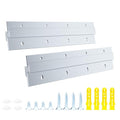 French Cleat Heavy Duty, Aluminum French Cleat, Headboard Wall Mounting Brackets with Screws, Heavy Mirror Mounting Hardware (12 Inch-2 Pairs, Support 80 lbs) - size: 12inch-2Pairs, style: Extra thick