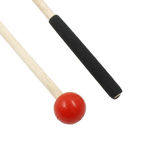 Bonsicoky 8 Inch Percussion Mallets, Red - color: Red