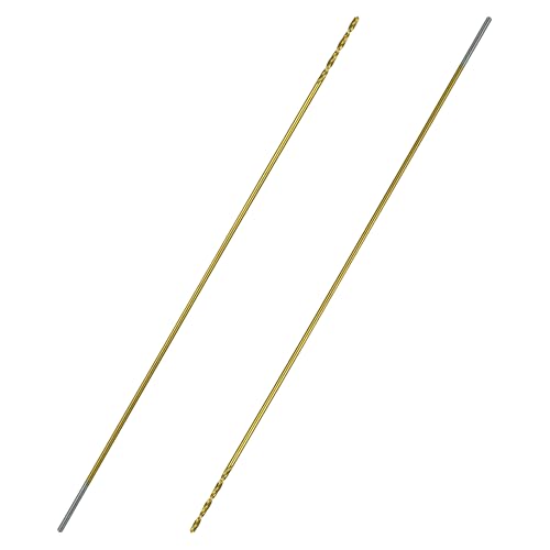 Greycore Tools 1/16 Inch x 6 Inch Cobalt Aircraft Extension Bit – 2 Pack M35 Cobalt Drill Bit, Industrial Titanium Coating – Drill Bits for Steel, Hard Metal, Cast Iron, Wood, Plastic (1/16" x 6") - size: 1/16" x 6", style: 6" Length