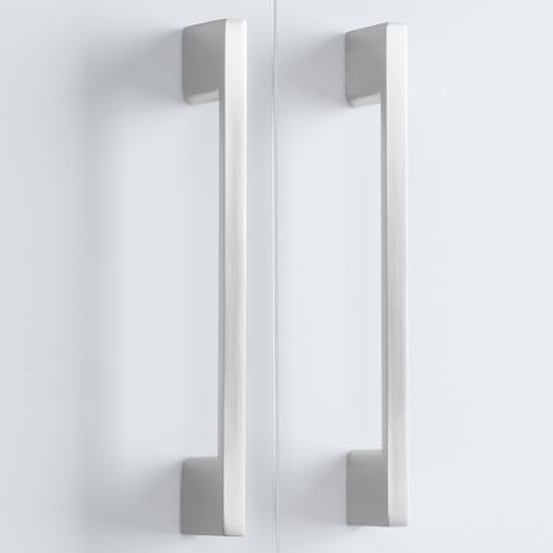 10 Pack 3 Inch(76mm) Cabinet Pulls Brushed Satin Nickel Cabinet Handles Zinc Alloy Drawer Pulls Solid Cabinet Hardware - color: Brushed Satin Nickel, size: 3'' Hole Center(76mm)