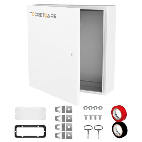 TOCRETOARE Outdoor Electrical Junction Box, 24x 24 x 8' ' NEMA 4X Enclosure Box, Wall Mounted IP66 Waterproof & Dustproof Lockable Metal Junction Box - size: 24"x24"x8"