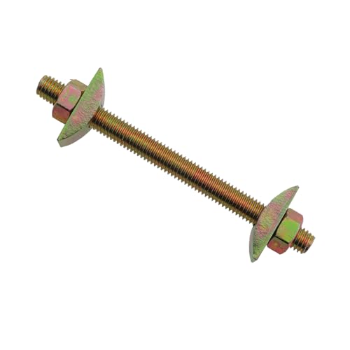 6PCS Solid Half Moon 1 in 1 Wrench Countertop Connector 8x100mm Desktop Fastener Bolt Nut Connector Matching Fixed Countertop Furniture Woodworking Headboard Connection Kit - size: 8X100mm