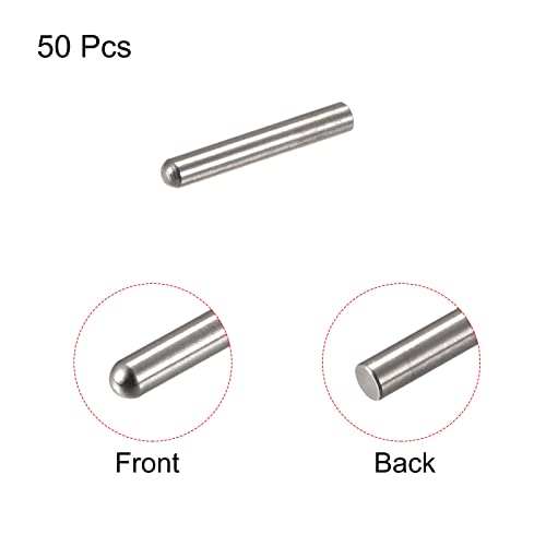 uxcell 3x16mm Dowel Pins, 50pcs 304 Stainless Steel Round Head Flat Chamfered End Dowel Pin Bunk Bed Pins Shelf Pegs Support Shelves Fasten Elements - size: 3x16mm