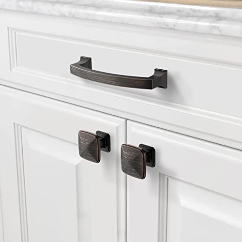 Asidrama 6 Pack 4 Inch(102mm) Hole Centers Kitchen Cabinet Handles, Oil Rubbed Bronze Cabinet Pulls Kitchen Cabinet Hardware for Cupboard Drawer Pulls - color: Oil Rubbed Bronze, size: 4" Hole Center, style: 6 Pack