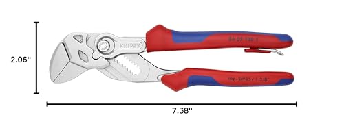 KNIPEX Tools 86 05 180 T BKA 7" Pliers Wrench with Tether Attachment-Comfort Grip - style: 7.25-Inch Comfort Grip, Tether Point