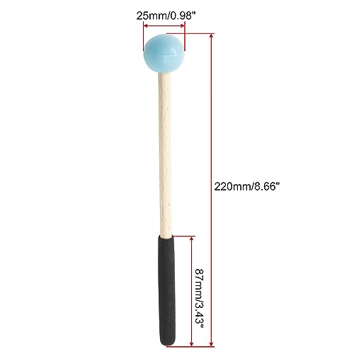 Bonsicoky 8 Inch Percussion Mallets, Blue - color: Blue
