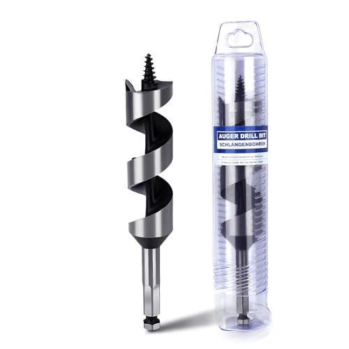 1-1/2" X 6.1" Auger Bit for Wood, 38x155mm Hex Long Auger Drill Bit | 3/8" Hex Shank,for Hard Wood,Ship, Composite Materials, Drywall and DIY Projects - size: 1-1/2" (38mm)diameter, style: 6.1 inch / 155mm Length