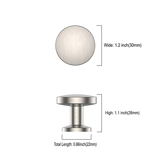 Asidrama 10 Pack Brushed Satin Nickel Kitchen Cabinet Knobs for Dresser Drawers - Zinc Hardware - color: Brushed Satin Nickel, style: 10 Pack