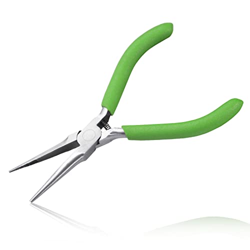 Small Needle Nose Pliers for Jewelry Making, 5 Inches Long Nose Pliers with Long Tapering Mini Pliers Serrated Jaws for Bending Wire, Gripping - style: Needle Nose Plier