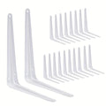 20 Pack Shelf Brackets 12 Inch, White Metal Brackets for Shelves, L Shape Shelving Brackets (White, 12" x 10") - color: White, size: 12" x 10"