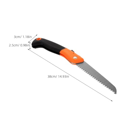 ibasenice Folding Hand Saw for Tree Cutting Pulling Pruning Saw for Gardening and Camping 14.96in Blade with 3-Sided Grinding Teeth for Firewood Woodworking and Landscaping