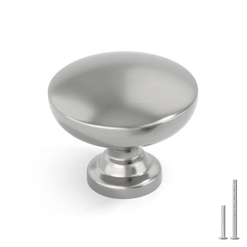 homdiy 25 Pack 1-3/16in Brushed Nickel Cabinet Knobs Dresser Closet Knobs - color: Brushed Nickel