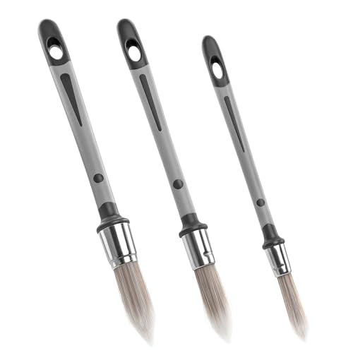 BlingKingdom 3pcs Paint Brushes for Trim, Painting Edger, 0.35/0.47/0.6 in
