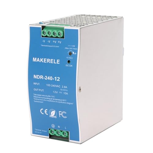 MAKERELE 12V NDR DIN Rail Power Supply 240W - style: 240W-12V