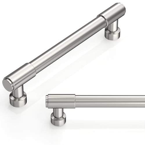 10 Pack Brushed Satin Nickel Cabinet Pulls 5 Inch(128mm) Kitchen Cabinet Handles Cabinet Hardware for Drawer Pulls - color: Brushed Satin Nickel, size: 5" Hole Center