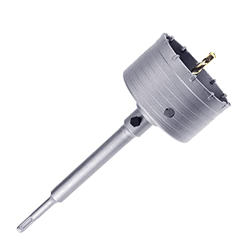 95mm / 3-3/4inch Concrete Hole Saw with 220mm(8.66 inch) SDS Plus Shank Connecting Rod Cement Hole Saw for Cement Brick Concrete Stone Wall (95mm / 3-3/4")