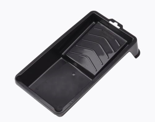 Edward Tools 4-Inch Paint Tray – Durable Plastic Roller Tray for Mini Rollers, Grooved Surface for Even Paint Distribution, Lightweight & Reusable