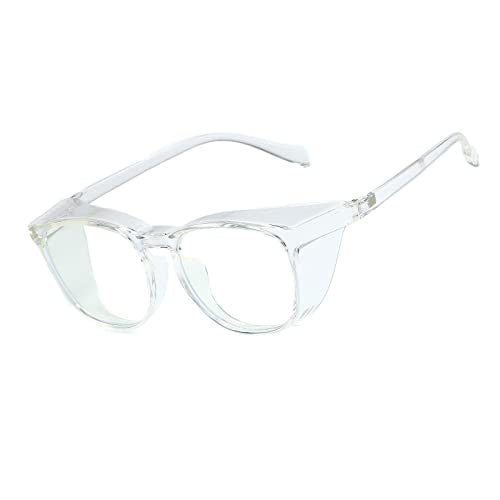 Safety Glasses for Men Women Nurses Anti Fog Stylish Fashion Comfortable Goggles with Side Shields Eye Protection for Adult - color: Clear