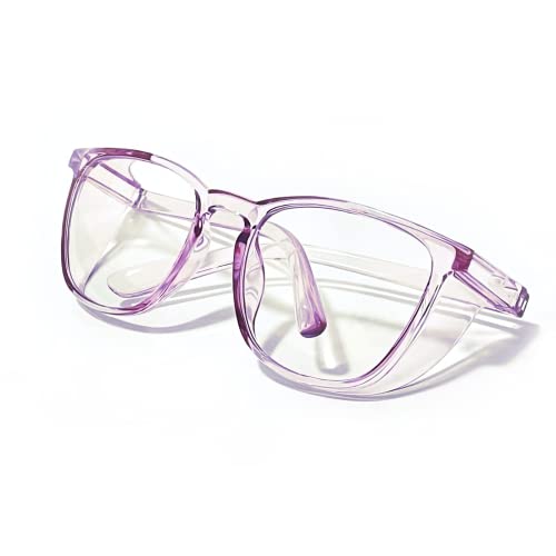 SQIMZAR Safety Glasses Goggles For Women Nurses Protective Eyewear,Anti Fog Safety Goggles - color: Lilac