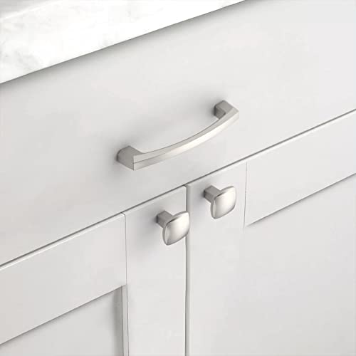 Asidrama 10 Pack 4 inch Brushed Satin Nickel Kitchen Cabinet Handles - color: Brushed Satin Nickel, size: 4" Hole Center(102mm)