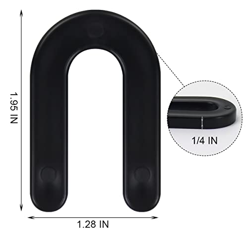 DGSL 300 Pcs Horseshoe Shims U Shape Plastic Shims Tile Spacers 1/4 Inch - color: Black, size: 1/4*300